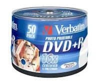 Verbatim 16x DVD+R disc 4,7GB Wide Print (Advanced AZO) 50-pack Cake Box (43512)