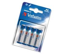 Verbatim AA (LR6) Alkaline Batterier,  4 pakning (49921)