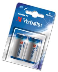 Verbatim C 1.5V (LR14) Alkaline Batterier,  2 pakning (49922)