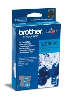 Brother LC980C Blekkpatron for ca. 260 A4 sider, cyan (LC980C)