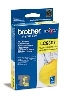 Brother LC980Y Blekkpatron for ca. 260 A4 sider, gul (LC980Y)