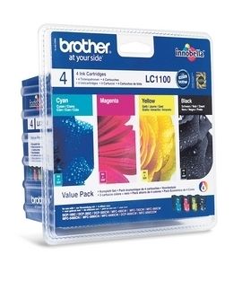 Brother LC1100V Valuepack 4 blekkpatroner, sort + 3 farger