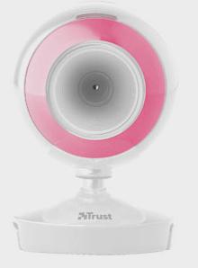 Trust InTouch Chat Webcam, Integrert mikrofon, Skype-kompatibel,  Rosa (16175-)