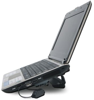 CHILL ChillDesk Mini Netbook Cooling Stand for 6-12" Notebooks,   Removable Silent Fan stepless speed (CD-100)