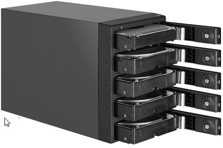 Sharkoon 5-BAY RAID Box, 5X 3.5" SATA, Fast Swap, USB 3.0 & eSATA port (4044951011353)