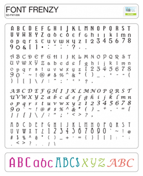 Craftwell Font Frenzy Image Card (SD-FNT-006)