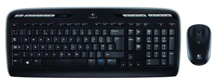 Logitech Wireless Combo MK330 Nordic Tastatur med flate taster, mus for høyre- og venstrehendte (920-003982)