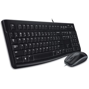 Logitech Desktop MK120 Nordic Kablet tastatursett - USB Tastatur med lydløse taster, vannavstøtende utforming. USB mus med 1000 ppt (920-002823)