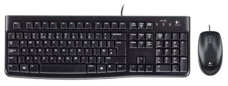 Logitech Desktop MK120 Nordic Kablet tastatursett - USB Tastatur med lydløse taster, vannavstøtende utforming. USB mus med 1000 ppt (920-002823)