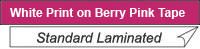 Brother TZe-MQP35 P-Touch 12mm tape Hvit på rosa, standard laminert matt, 5 meter