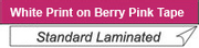 Brother TZe-MQP35 P-Touch 12mm tape Hvit på rosa, standard laminert matt, 5 meter