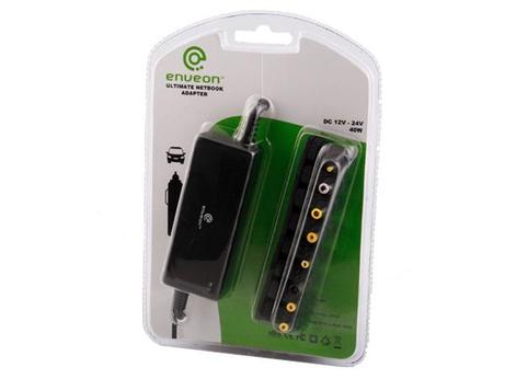 ENVEON 12V->9.5-20V/ 40W Universallader til netbook 8 plugger, svart (EN100-122)