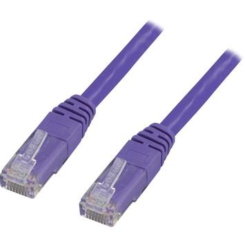 Deltaco Koblingskabel - RJ-45 (hann) til RJ-45 (hann) - 50 cm - UTP - CAT 6 - flertrådet - purpur (TP-60P)