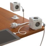 POWERCUBE PowerCube Extended USB - 4xCEE 7/4-uttak og 2xUSB for ladning av mobile enheter, 1xCEE 7/7 tilkobling,  1,5m kabel, barnesikrede kontakter (44-1402)