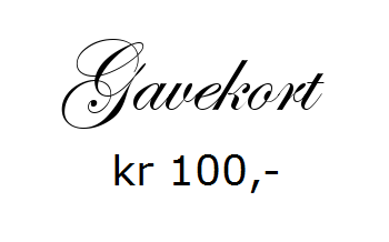 Gavekort pålydende kr 100,- <br> (GAVEKORT-MC-100)