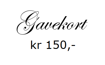 Gavekort pålydende kr 150,- <br> (GAVEKORT-MC-150)
