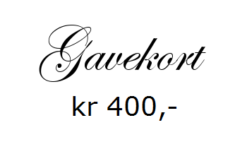 Gavekort pålydende kr 400,- <br> (GAVEKORT-MC-400)