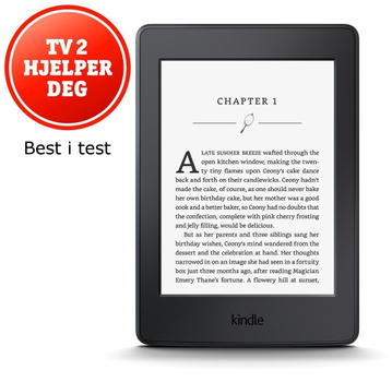 Amazon Kindle Paperwhite uten annonser 6" lesebrett med touch, 300ppi, Wi-Fi, innebygd lys. Mest for pengene! (B00QJE3MGU)