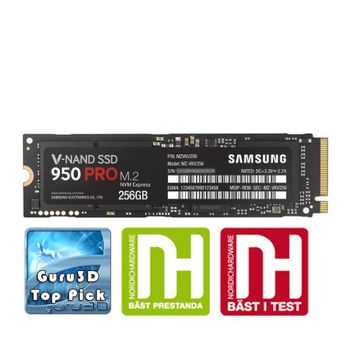 Samsung 950 Pro 256GB SSD PCIe, NVMe, V-NAND, M.2 (MZ-V5P256BW)