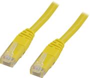 Deltaco UTP Cat6 patchkabel 0,3m, gul