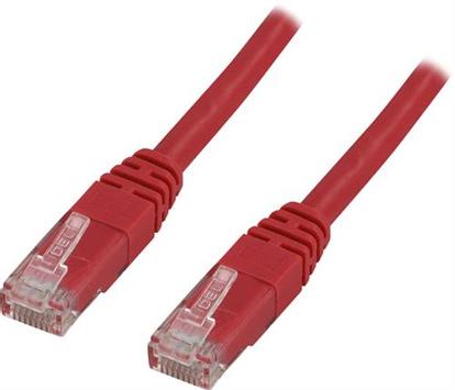 Deltaco Koblingskabel - RJ-45 (hann) til RJ-45 (hann) - 15 m - UTP - CAT 6 - flertrådet - rød (TP-615R)