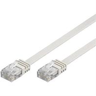 Deltaco UTP Cat6 flat patchkabel 0.5m, hvit