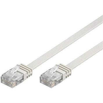 Deltaco UTP Cat6 flat patchkabel 0.5m, hvit (TP-60V-FL)