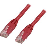 Deltaco Koblingskabel - RJ-45 (hann) til RJ-45 (hann) - 50 cm - UTP - CAT 6 - flertrådet - rød