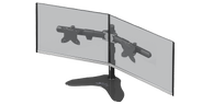 XTRFY Stand for 2 monitors 15" – 24", aluminum (XO-ST2-BLACK-)