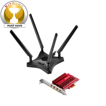 ASUS PCE-AC88 Dual-Band AC3100 Wireless PCIe Adapter (90IG02H0-BM0000)