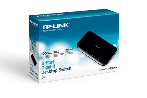 TP-Link NETWORK TL-SG1008D 8-PORT UNMANAGED GIGABIT DESKTOP SWITCH RETAIL (TL-SG1008D)