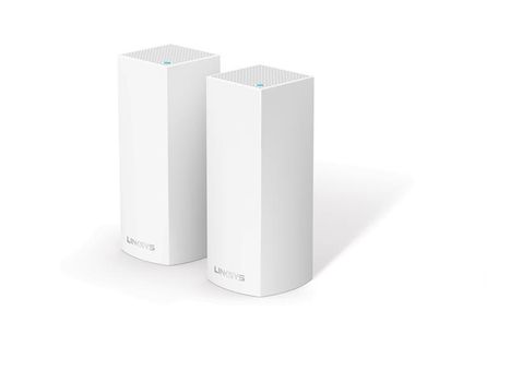 Linksys Velop Wi-Fi Mesh System (2-pk) AC4400, Tri-band, MU-MIMO, Seamless roaming, Dynamic channel scan (WHW0302-EU)