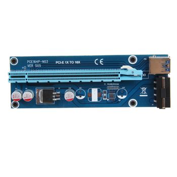 Vakind PCIe Riser Card 60cm For mining, 1x til 16x, Molex, USB 006S (PCE164P-NO3)