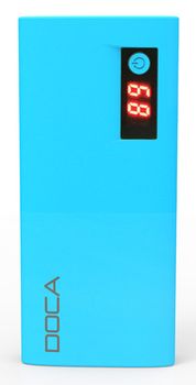 DOCA 13.000mAh USB-C Power Bank Blå, Qualcomm Quick Charge 3.0 (D566BC-BLUE)
