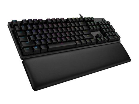 Logitech G513 Carbon RGB Gaming Tastatur kablet, nordisk, GX Blue taster, RGB belysning,  mekanisk spilltastatur (920-008931)