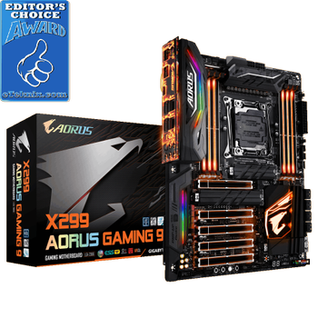 Gigabyte X299 Aorus Gaming 9 LGA2066, ATX, 8x DDR4, 3x M.2, 2x PCIe 3.0 x16, 8x SATA3, 2x USB-C, 4x USB3.1, 8x USB3.0 - Demo (X299-AORUS-Gaming-9-Demo)