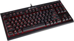 Corsair Gaming K63 kablet tastatur Nordisk layout, CHERRY MX Red, rød LED-belysning