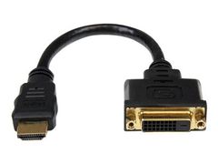 StarTech HDMI Male to DVI Female Adapter - 8in - 1080p DVI-D Gender Changer Cable (HDDVIMF8IN) - video adapter - HDMI / DVI - 20.32 cm