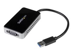 StarTech USB 3.0 to VGA Adapter with 1 Port USB Hub - 1920x1200 - External Video & Graphics Card - Dual Monitor Display Adapter - Supports Windows (USB32VGAEH) - ekstern videoadapter - T5-302 - 16 MB - svart