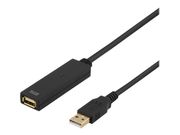 Deltaco USB2-EX7M - USB-forlengelseskabel - USB til USB - 7 m (USB2-EX7M)