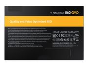 Samsung 860 QVO MZ-76Q1T0BW - Solid State Drive - kryptert - 1 TB - intern (stasjonær) - 2.5" - SATA 6Gb/s - buffer: 1 GB (MZ-76Q1T0BW)