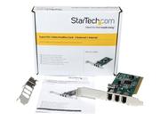 StarTech 4 port PCI 1394a FireWire Adapter Card - 3 External 1 Internal - FireWire-adapter - PCI - Firewire - 3 porter (PCI1394MP)