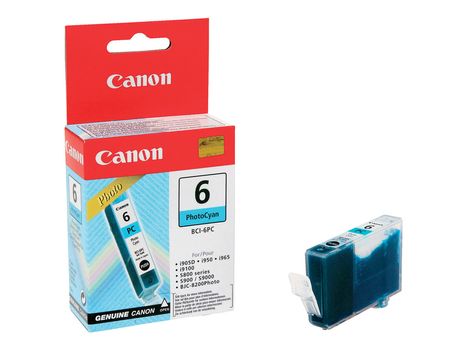 Canon BCI-6PC - Fotocyan - original - blekkbeholder - for BJC-8200; i90X, 9100, 950, 96X, 990, 99XX; PIXMA iP6000, iP8500; S800, 820, 830, 900, 9000 (4709A002)