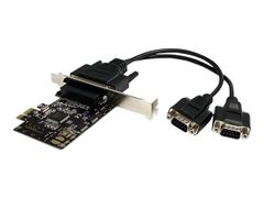 StarTech 2 Port RS232 PCI Express Serial Card w/ Breakout Cable - Seriell adapter - PCIe lav profil - RS-232 x 2