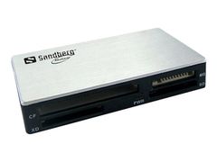Sandberg USB 3.0 Multi Card Reader - Kortleser (MS, MMC, SD, xD, CF, TransFlash, microSD, SDHC, MS Micro) - USB 3.0