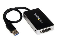 StarTech USB 3.0 to VGA External Video Card Monitor Adapter 2048x1152 - ekstern videoadapter - T5-302 - 16 MB - svart