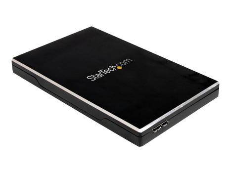 StarTech 2.5in USB 3.0 SSD SATA Hard Drive Enclosure - Storage enclosure with power indicator - 2.5" - SATA 3Gb/s - 3 Gbit/s - USB 3.0 - black - SAT2510BU32 - drevkabinett - SATA 3Gb/s - USB 3.0 (SAT2510BU32)