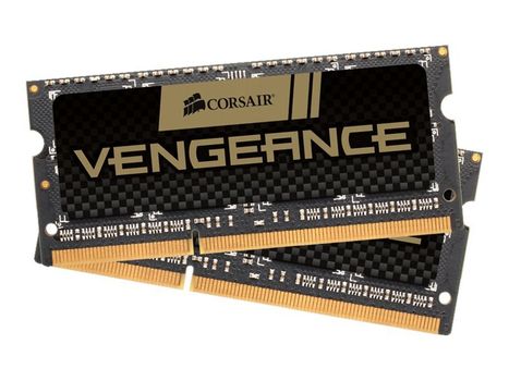 Corsair Vengeance - DDR3 - 8 GB: 2 x 4 GB - SO DIMM 204-pin - 1600 MHz / PC3-12800 - CL9 - 1.5 V - ikke-bufret - ikke-ECC (CMSX8GX3M2A1600C9)