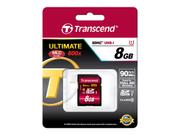 Transcend Ultimate - flashminnekort - 8 GB - SDHC UHS-I (TS8GSDHC10U1)