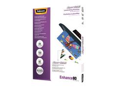 FELLOWES Laminating Pouches SuperQuick Enhance 80 micron - 100-pack - glanset - A4 - lamineringspunger